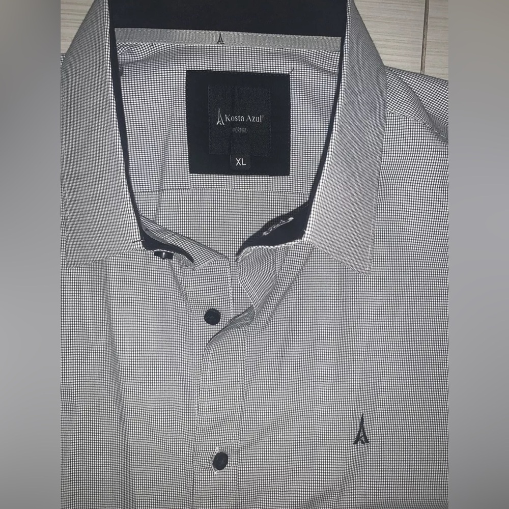 Men’s Kosta Azul Button Down Long Sleeve Collared Shirt - FORMAL Size XL